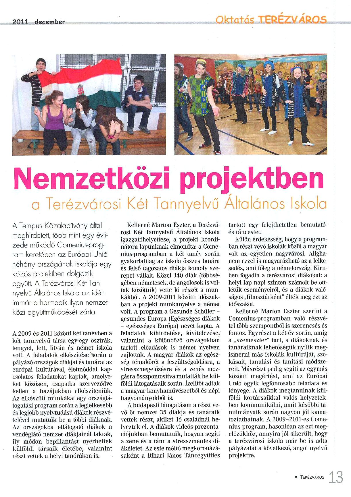 Comenius Projekt sajtó