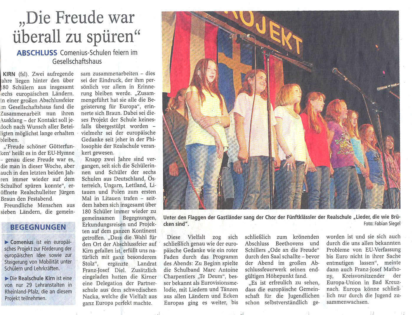 Comenius Projekt sajtó